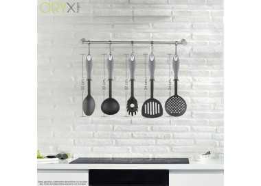 Cucharon Servir Cocina Nylon Con Mango Antigotas Engomado 32 x 9,8 cm.