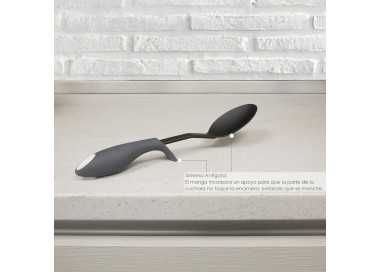 Cuchara Servir Cocina Nylon Con Mango Antigotas Engomado 32,5x6cm