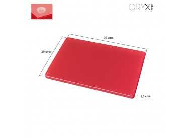 Tabla Cortar Polietileno 30x20x1,5 cm.  Color Rojo