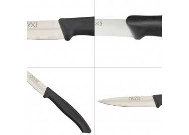 Cuchillo Nuuk Mondador Hoja Acero Inoxidable 9 cm. Negro (Blister 3 Piezas)