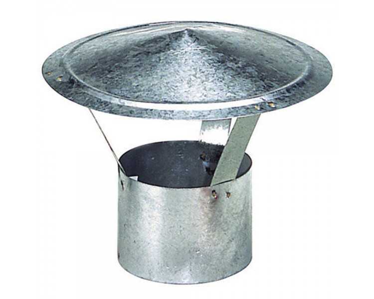 Wolfpack Sombrero Galvanizado para Estufa, Chimenea, Extracción de Humos, Para tubo Ø 250 mm.