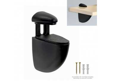 Soporte Pelicano Regulable Para Estante 1 / 20 mm. Negro (1 Pieza)