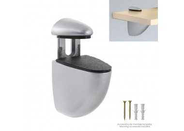 Soporte Pelicano Regulable Para Estante 1 / 20 mm. Cromo Mate (1 Pieza)
