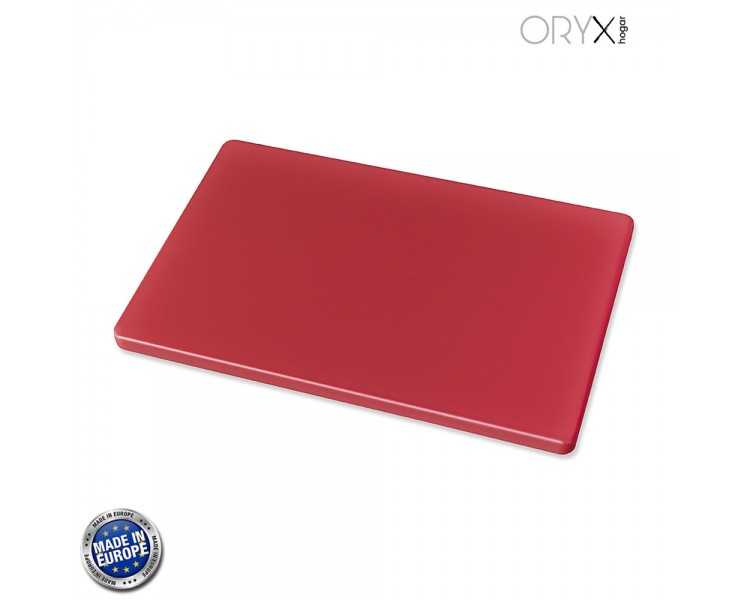 Tabla Cortar Polietileno 35x25x1,5 cm.  Color Rojo