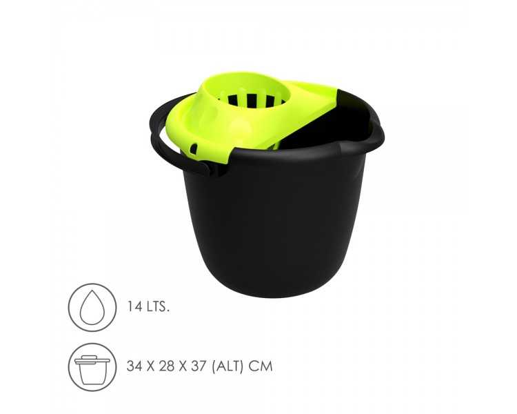 Cubo Fregona Con Escurridor Redondo 14 Litros