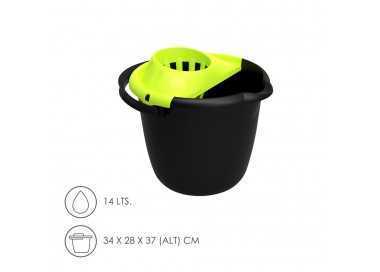 Cubo Fregona Con Escurridor Redondo 14 Litros