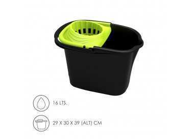 Cubo Fregona Con Escurridor Rectangular 16 Litros