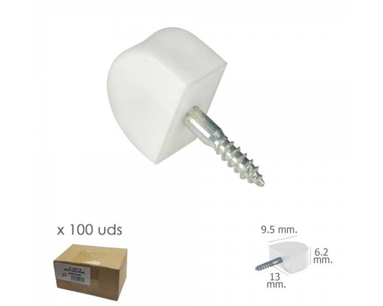 Soporte Estanteria Tornillo Pequeño Blanco (Caja 100 unidades)