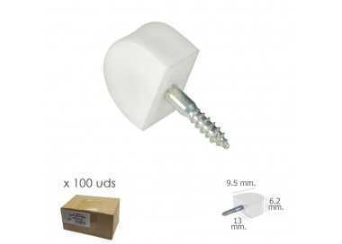 Soporte Estanteria Tornillo Pequeño Blanco (Caja 100 unidades)