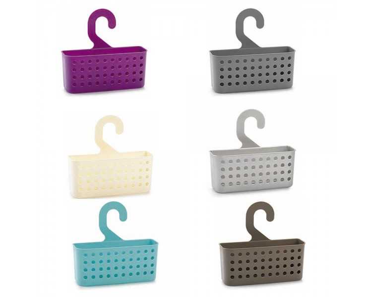 Cesta Plastico Multiusos (Pinzas / Duchas) Con Colgador Colores Surtidos