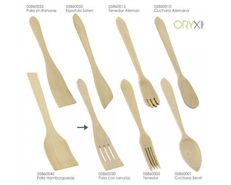 Pala Cocina Madera Con Ranuras Oryx 30 cm.