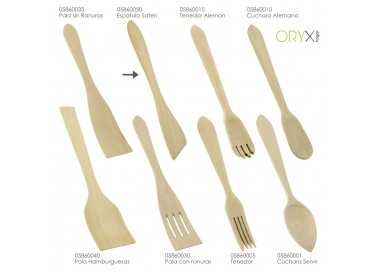 Espatula Sarten Cocina Madera Oryx 30 cm.
