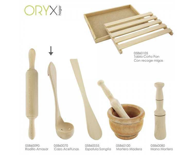 Cazo Madera Para Aceitunas Con Agujeros Oryx 26 cm.