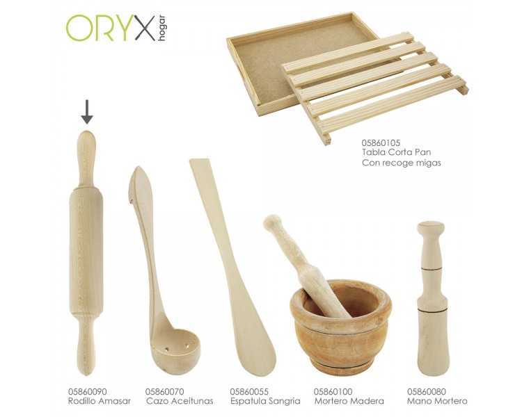 Rodillo Amasar Madera Oryx 40 cm.