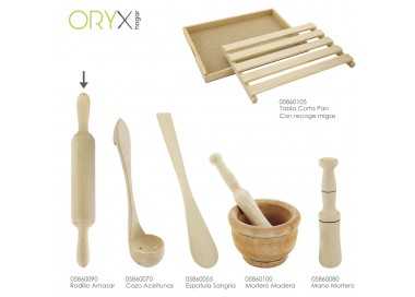 Rodillo Amasar Madera Oryx 40 cm.