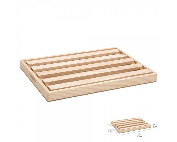 Tabla Corta Pan Madera Con Recoge Migas Oryx 32 x 22 cm.