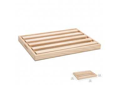 Tabla Corta Pan Madera Con Recoge Migas Oryx 32 x 22 cm.