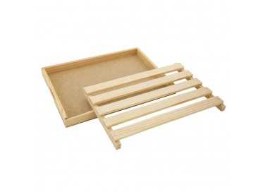 Tabla Corta Pan Madera Con Recoge Migas Oryx 32 x 22 cm.