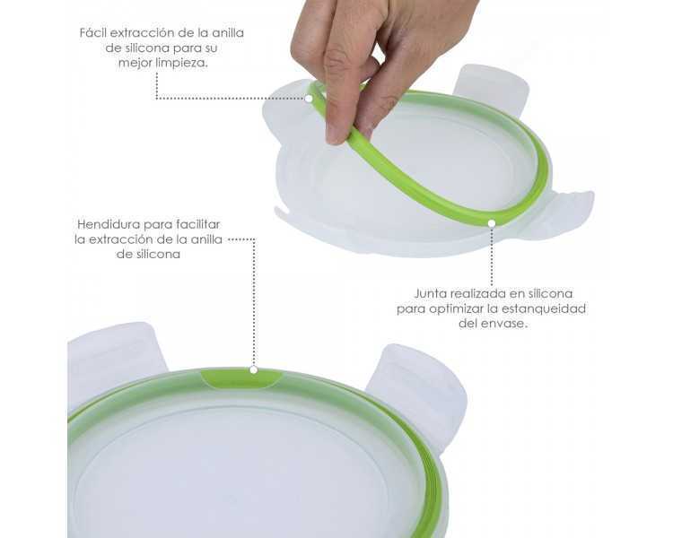 Recipiente Hermetico Cristal Redondo 850 ml. Ø 165 x 8 (alt) cm.