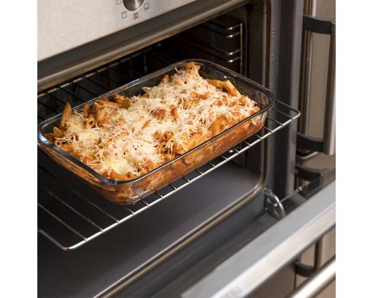 Fuente Cristal Rectangular Con Tapa 2 Litros 36 x 22 x 6.5 (Alt) cm.