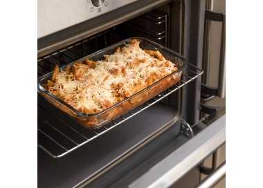 Fuente Cristal Rectangular Con Tapa 2 Litros 36 x 22 x 6.5 (Alt) cm.