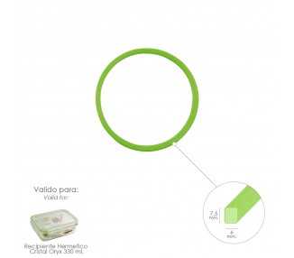 Anillo Silicona Para Recipiente Hermetico Cristal Rectangular 330 ml.