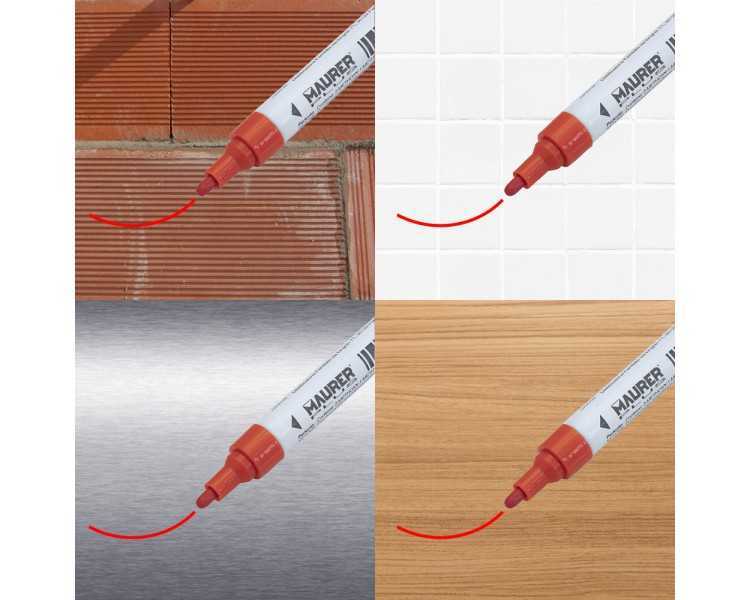 Rotulador Marcador Obra Profesional Pintura Permanente Rojo