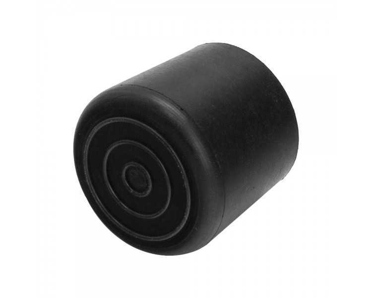 Taco Goma Andador Negro Ø 22mm Con Arandela Interior Bolsa 50 Unidades
