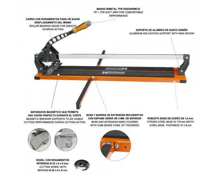 Corta Azulejos Wolfpack Profesional 800 mm.