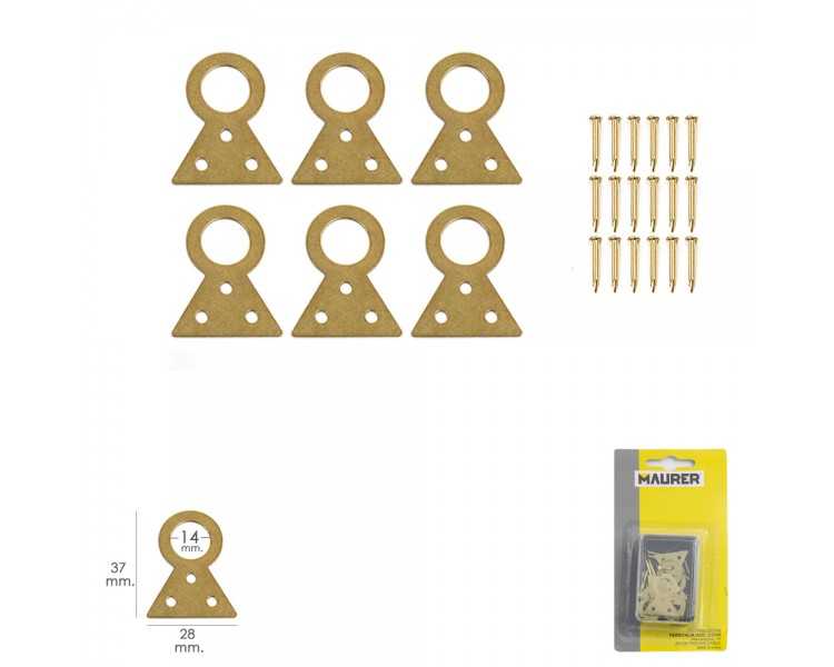 Cuelga Cuadros Fijo Nº2 (Blister 6 piezas)