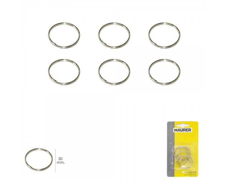 Anilla Llavero Ø 30 mm (Blister 6 piezas)