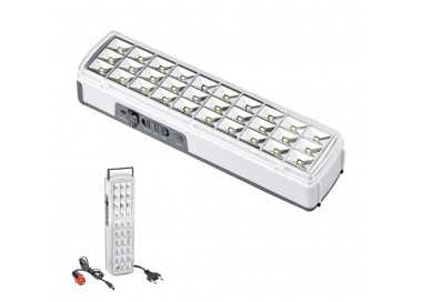 Linterna LED / Lampara De Emergencia Con enchufe / Recargable (1.200 mAh) 150 Lumenes Con Asa y Cargador De Coche