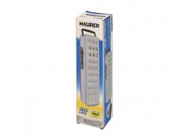 Linterna LED / Lampara De Emergencia Con enchufe / Recargable (1.200 mAh) 150 Lumenes Con Asa y Cargador De Coche