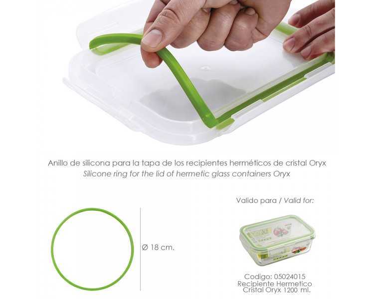 Anillo Silicona Para Recipiente Hermetico Cristal Rectangular 1.200 ml.