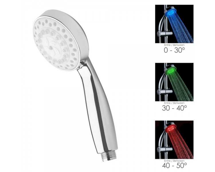 Maneral Ducha Led Indicador Temperatura Ø 11 cm.