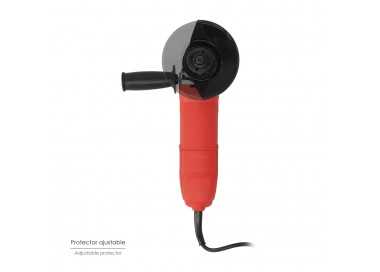 Amoladora Angular 710 Watt. Disco Ø 115 mm. 11.000 R.P.M. Mango 2 Posiciones Eje M14 Protector Disco Ajustable