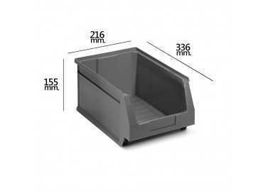 Gaveta Apilable Almacenamiento Gris Nº54 336x216x155 mm. (6/6)
