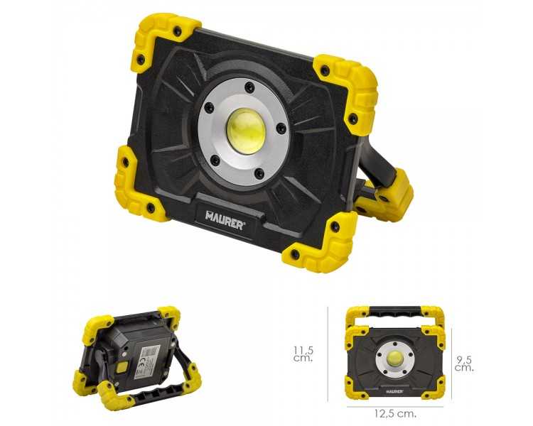 Linterna LED / Foco Led Multifunción Portatil A pilas(3 AAA) 500 Lumenes Con Iman y Soporte Ajustable 180º