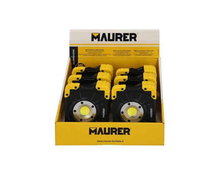 Linterna LED / Foco Led Multifunción Portatil A pilas(3 AAA) 500 Lumenes Con Iman y Soporte Ajustable 180º