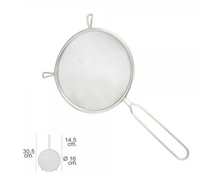 Colador Acero Inoxidable Basic Ø 16 x 30,5 (Alt.) cm.