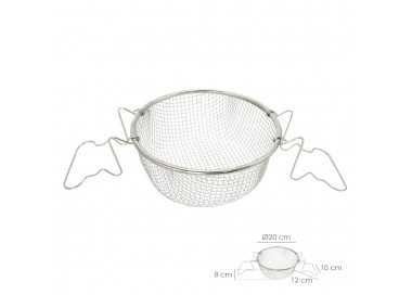 Cesta Freir Acero Inoxidable Con Asas Ø 20 cm.
