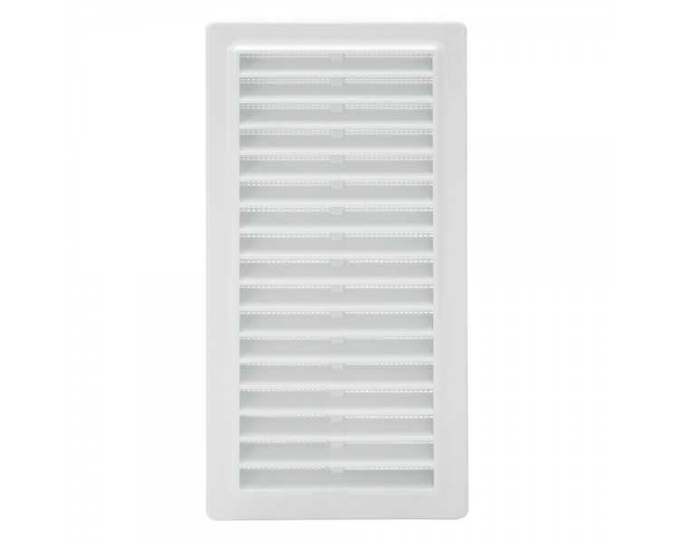 Rejilla Plastico Empotrar Con Malla Posterior 25x12 cm.
