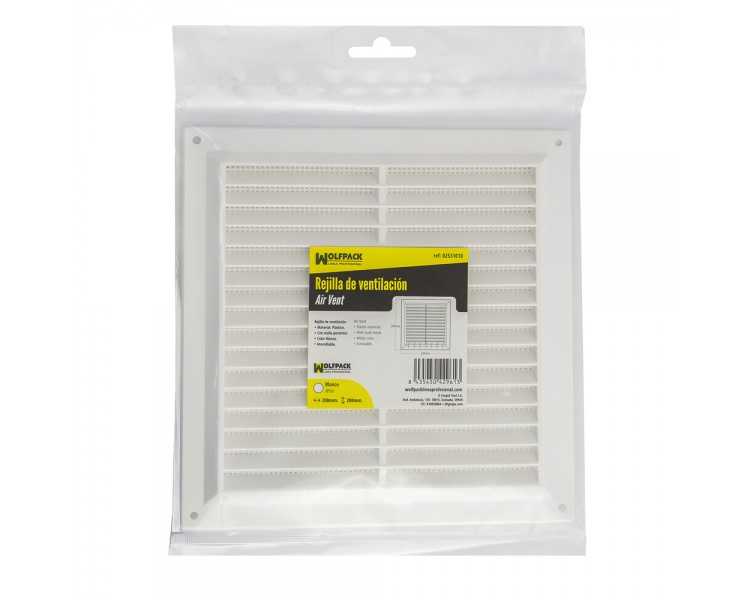 Rejilla Plastico Sobreponer Con Malla Posterior 20x20 cm.