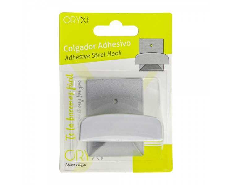 Colgador Percha Adhesivo Acero Inoxidable Color Gris