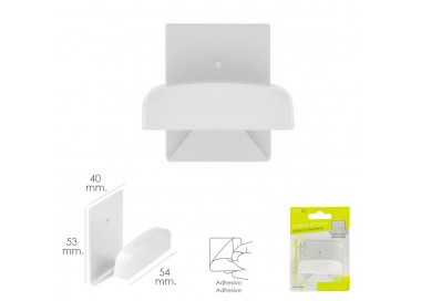 Colgador Percha Adhesivo Acero Inoxidable Color Blanco