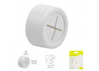 Colgador Adhesivo Cocina Blanco Ø 40 mm.
