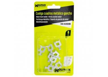 Cuelga Cuadros Metalico Gancho Blister 8 Piezas