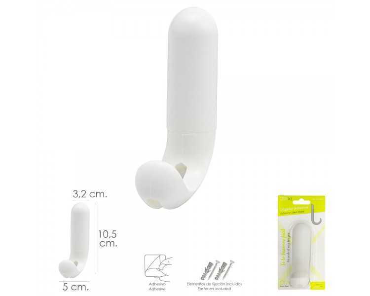 Colgador Adhesivo / Atornillable Blanco