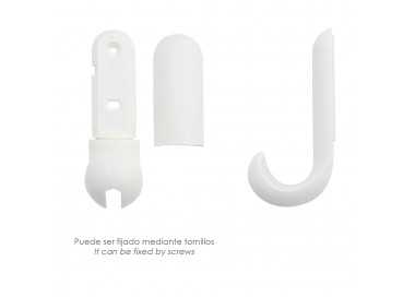 Colgador Adhesivo / Atornillable Blanco