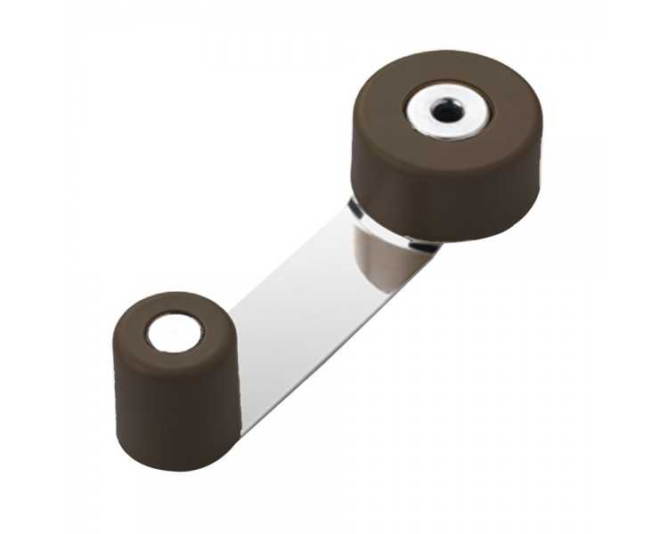 Tope Puerta Con Retenedor Metalico / Goma Marron